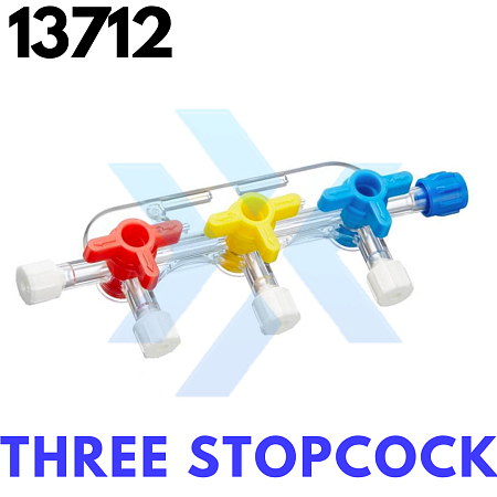 Коннектор инфузионный четырехходовой Three Stopcock Manifold (три краника) от «ХайтекМед»