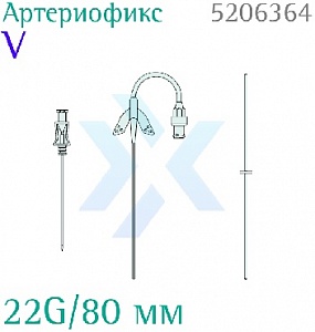 Набор артериальный Артериофикс V 22G/80 мм  от «ХайтекМед»