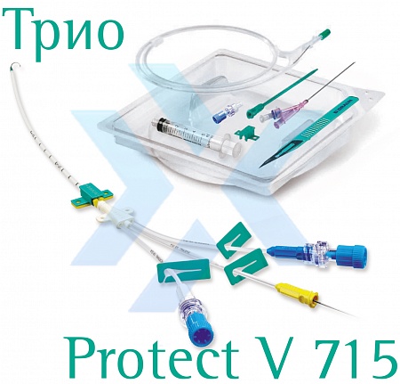 Наборы с трехканальным венозным катетером с защитным покрытием Цертофикс Трио V Protect 715 от «ХайтекМед»