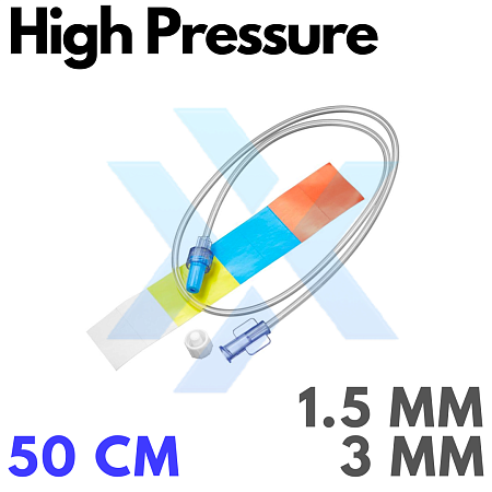 Линии инфузионные High Pressure Extension Line – внутренний диаметр 1,5 мм, внешний диаметр 3,0 мм, длина 50 см от «ХайтекМед»