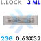 Шприц 3 мл с иглой 0,63х32мм (23Gх1 1/4") luer lock от «ХайтекМед»