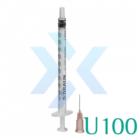 Трехкомпонентные инсулиновые шприцы с интегрированными иглами Омникан U100, B. Braun (Б. Браун) от «ХайтекМед»
