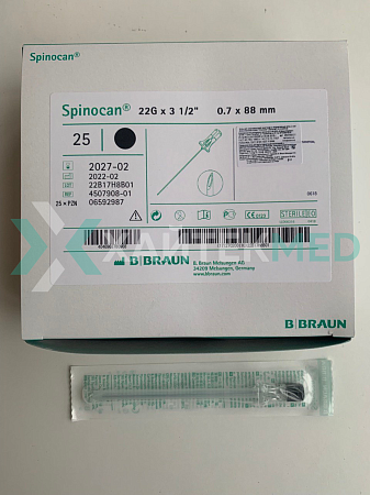Иглы Спинокан со срезом Квинке для спинальной анестезии 22G 88 мм от «ХайтекМед»