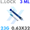 Шприц 3 мл с иглой 0,63х32мм (23Gх1 1/4") luer lock от «ХайтекМед»