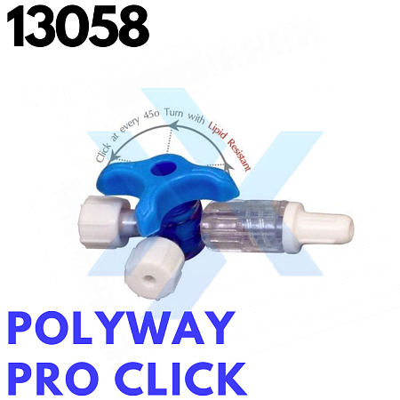 Коннектор инфузионный трехходовой Polyway Pro Click от «ХайтекМед»
