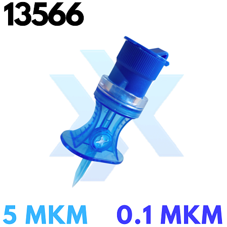 Фильтр-канюля аспирационная "ПолиСпайк-V-Плюс BRCap" ("PolySpike- V-PLUS BRCap"). С клапаном обратного тока жидкости. Воздушный фильтр 0,1 мкм, гидрофобный фильтр 5 мкм. Цвет крышки- синий от «ХайтекМед»