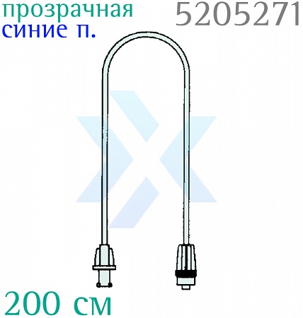 Прозрачная линия c синими полосками Комбидин (ПВХ), 200 см от «ХайтекМед»