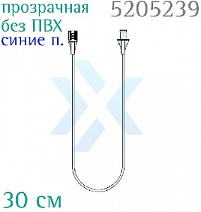 Прозрачная линия с синими полосками Комбидин (ПЭ), 30 см от «ХайтекМед»