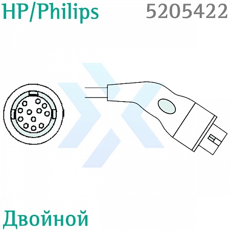 Кабель Комбитранс Agilent/HP/Philips, двойной от «ХайтекМед»