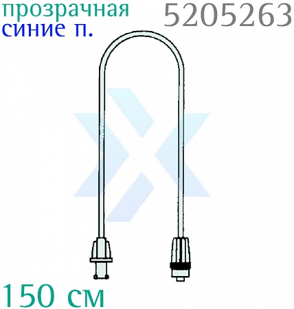Прозрачная линия c синими полосками Комбидин (ПВХ), 150 см от «ХайтекМед»