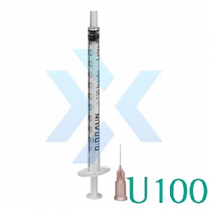 Трехкомпонентные инсулиновые шприцы с интегрированными иглами Омникан U100, B. Braun (Б. Браун) от «ХайтекМед»