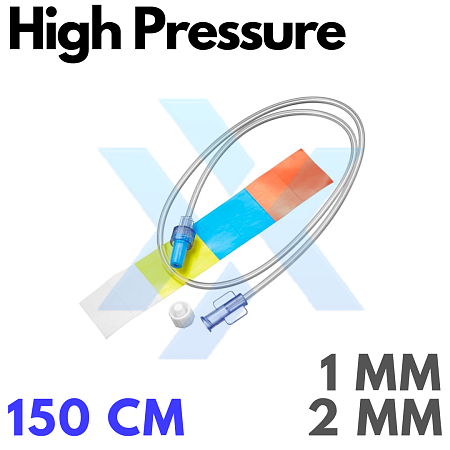 Линии инфузионные High Pressure Extension Line – внутренний диаметр 1 мм, внешний диаметр 2 мм, длина 150 см от «ХайтекМед»