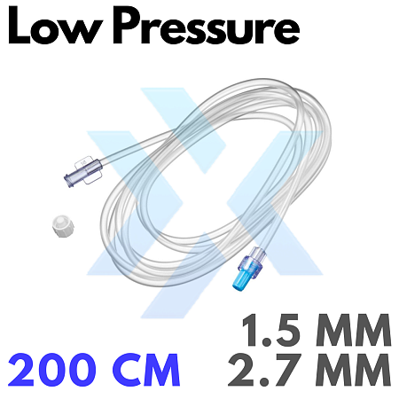 Линии инфузионные Low Pressure Extension Line – внутренний диаметр 1,5 мм, внешний диаметр 2,7 мм, длина 200 см от «ХайтекМед»